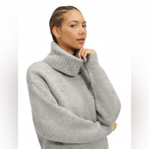 NWOT UGG Lyla Rollneck Sweater Large Alpaca Wool Blend Turtleneck Gray Soft Knit